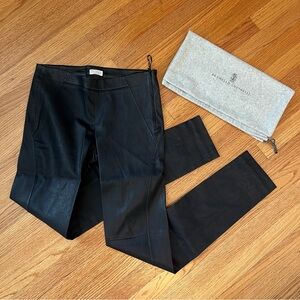 EUC Brunello Cucinelli black leather pants